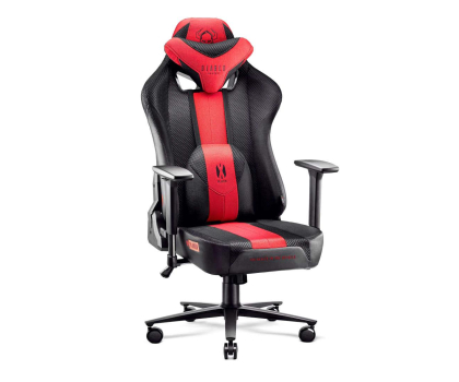 Fotel gamingowy DIABLO Chairs X-PLAYER 2.0 Normal Size materiałowy karmazynowo-antracytowy